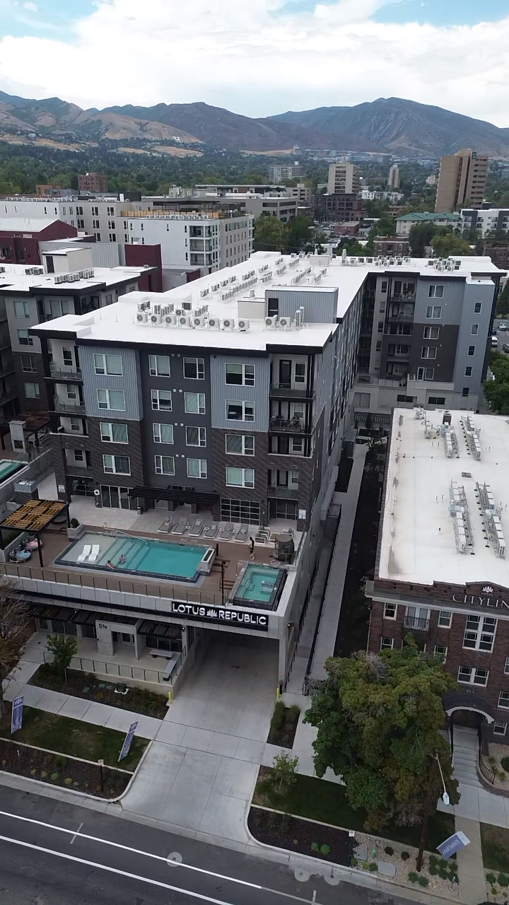 Multi-story apartment building exterior