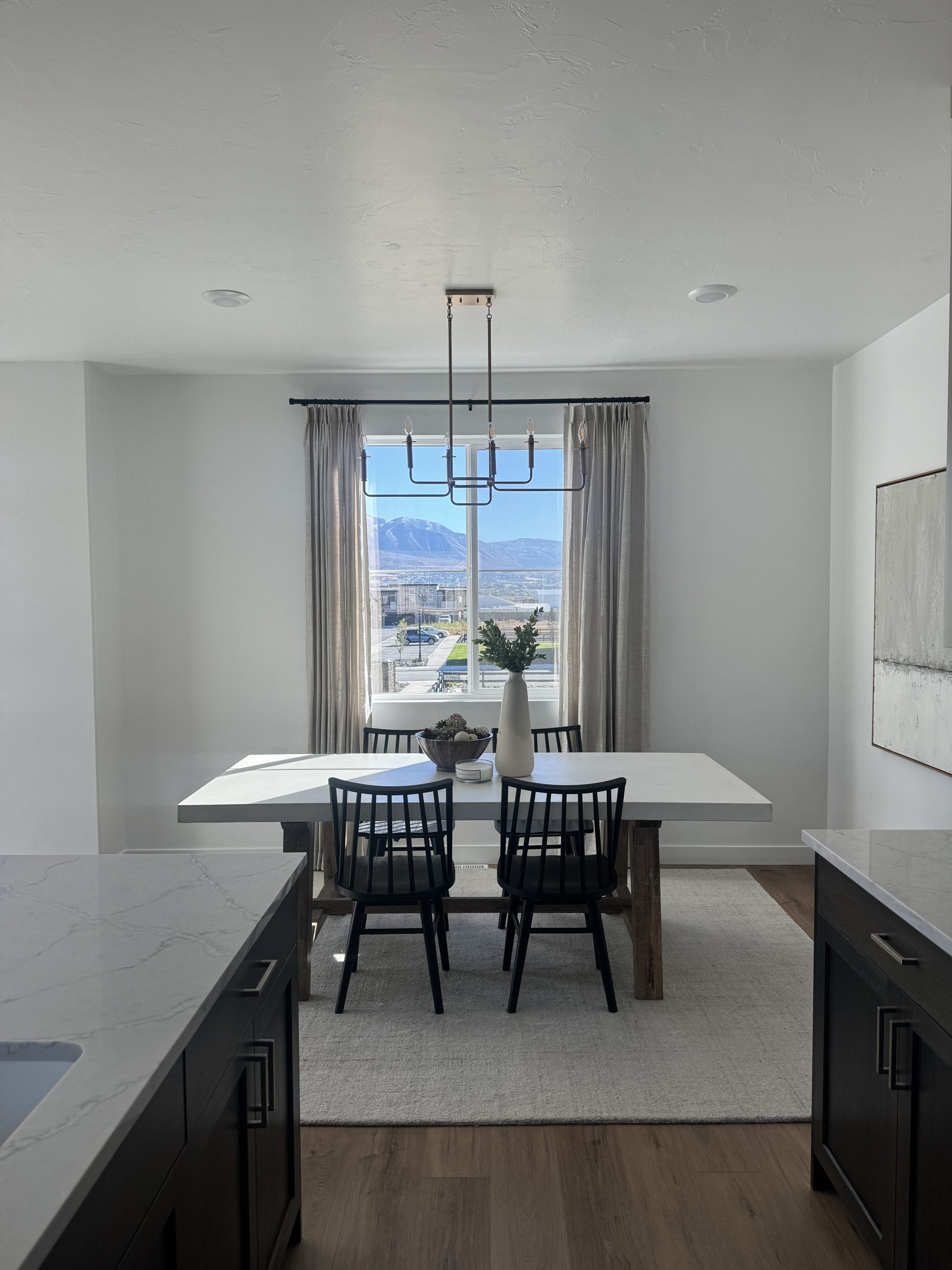 Bright dining room in a new construction home